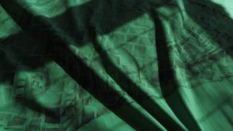 close up of emerald green fabric