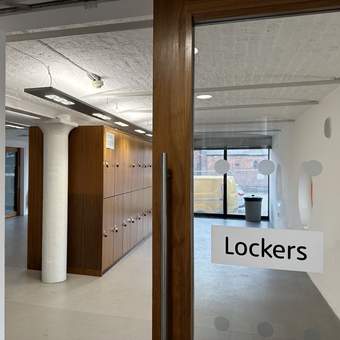 A photograph of the lockers at Tate Liverpool