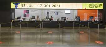 The ticket desk at Tate Modern.